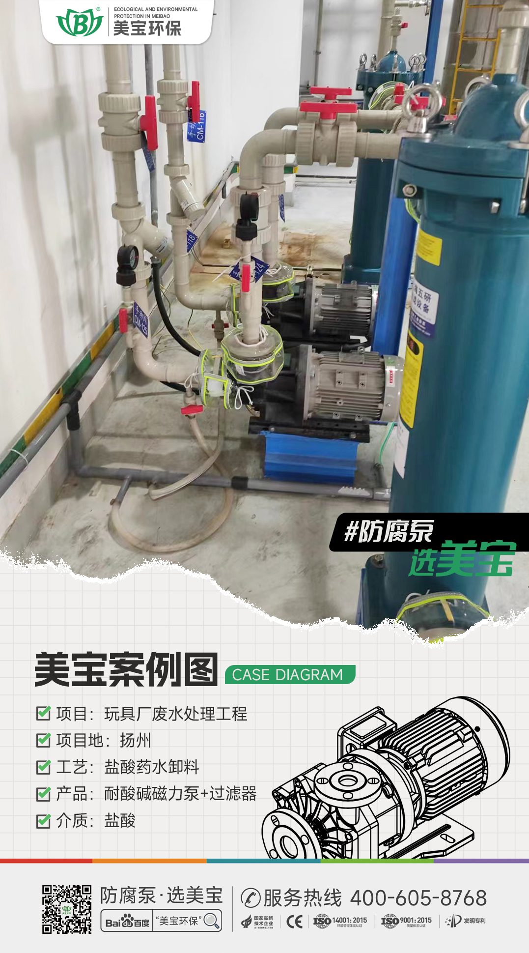 玩具廠鹽酸廢水處理用什么泵？