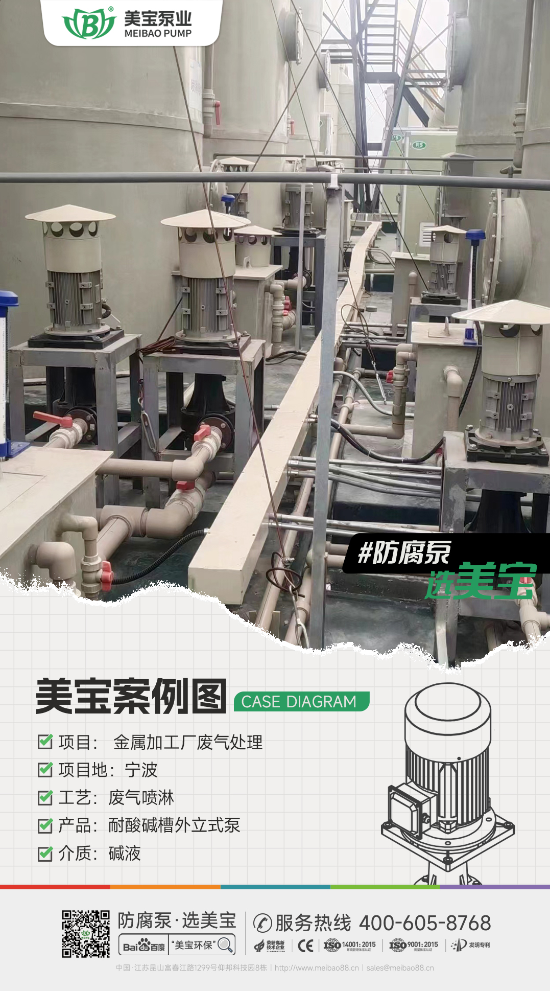 金屬加工廠廢氣堿液噴淋用什么泵？